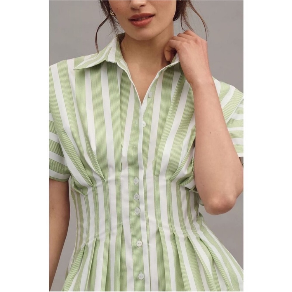 Anthropologie The Tobie Mini Shirt Dress by Exquise - Picture 3 of 8